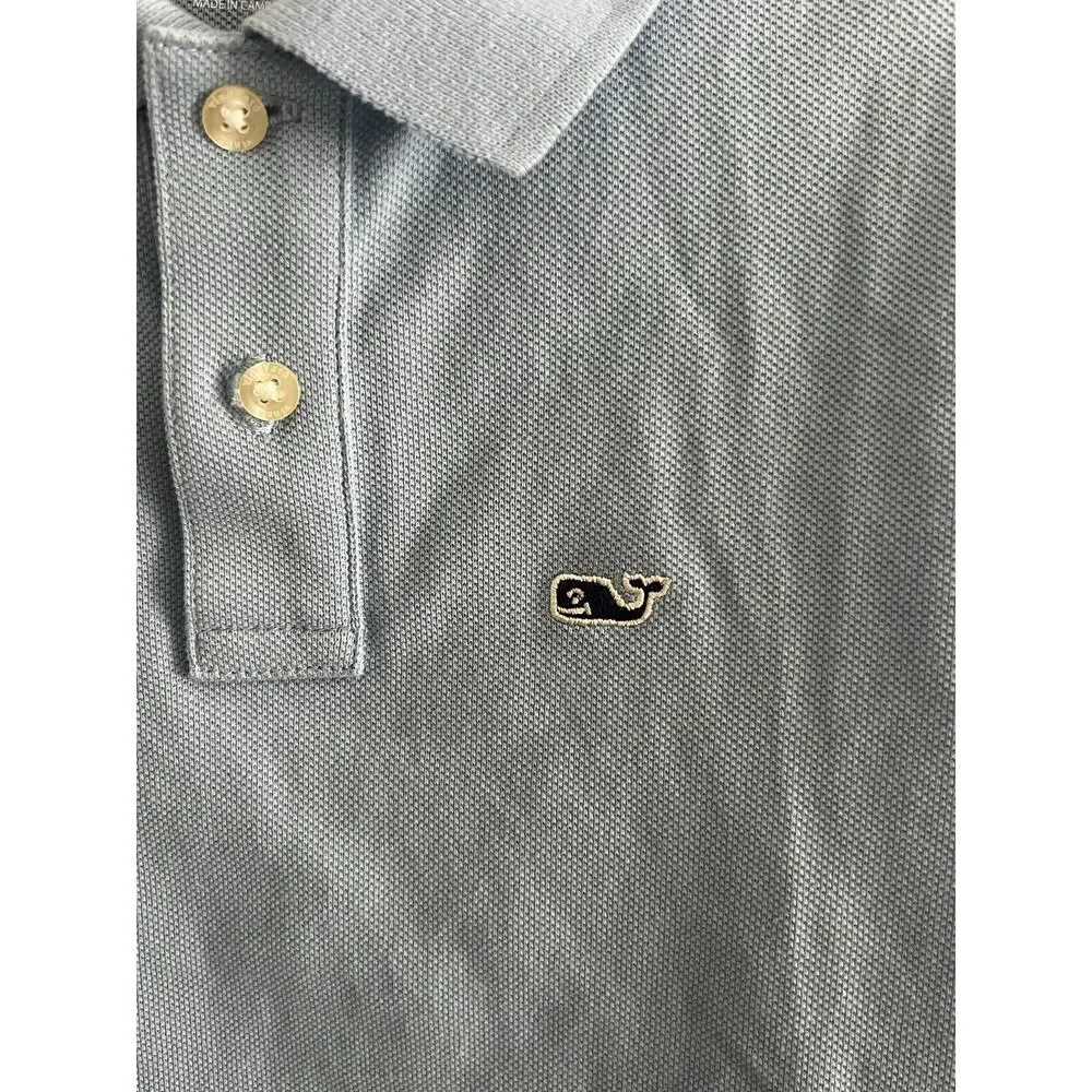 Vineyard Vines Boys Size S Heritage Pique Polo Jake Blue New with tags